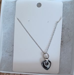 Hematite heart necklace